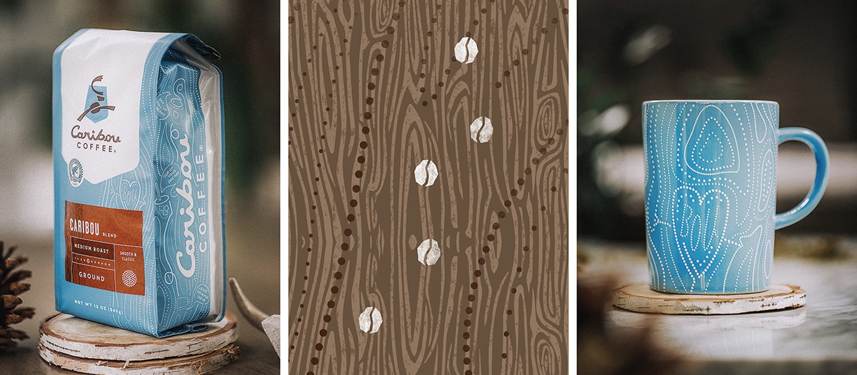馴鹿咖啡品牌包裝設計，濃厚的北美中西部設計風格