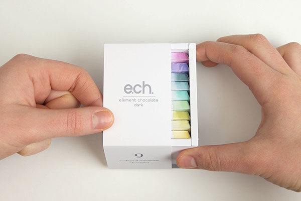 彩色之光, 生態手工巧克力食品包裝設計工程。