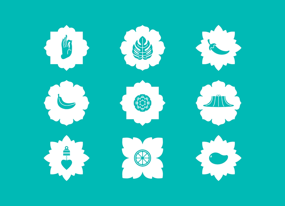 泰國快餐店的品牌設(shè)計，標(biāo)志設(shè)計和包裝設(shè)計