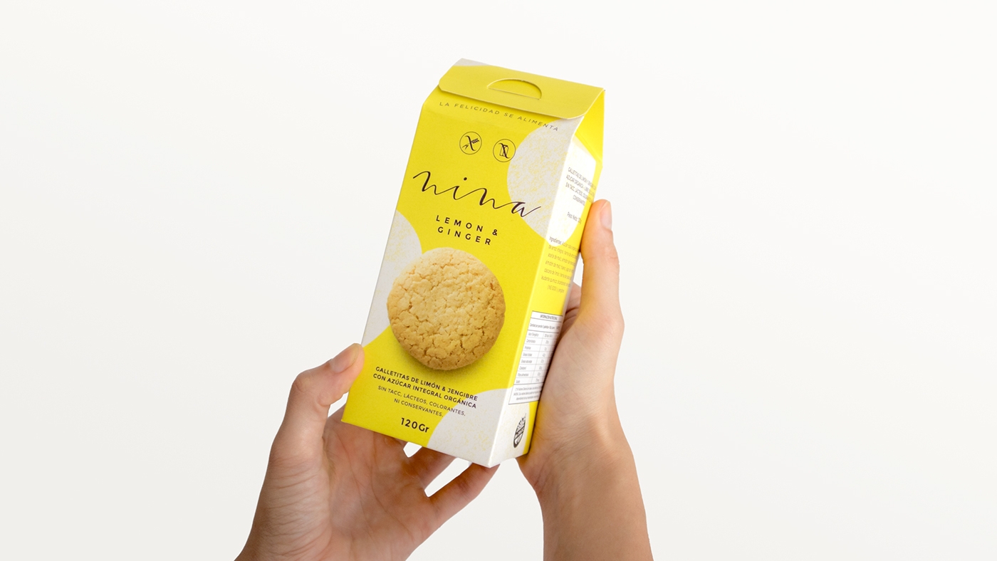 金色（香草）、巧克力色（可可和巧克力）和檸檬姜系列餅干食品包裝設(shè)計