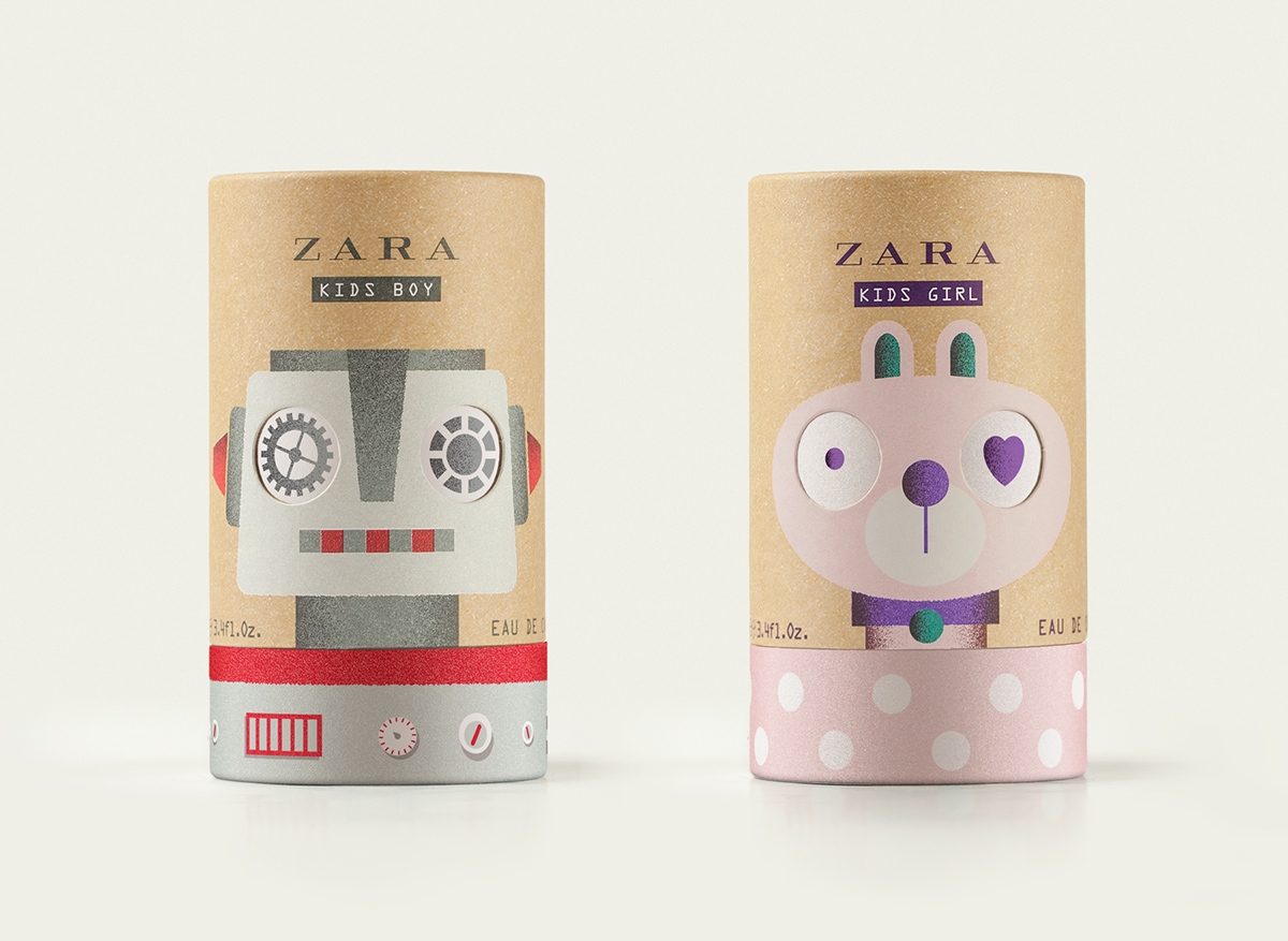 ZARA KIDS，用于嬰兒的香水包裝設(shè)計