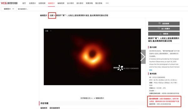 視覺中國，黑洞