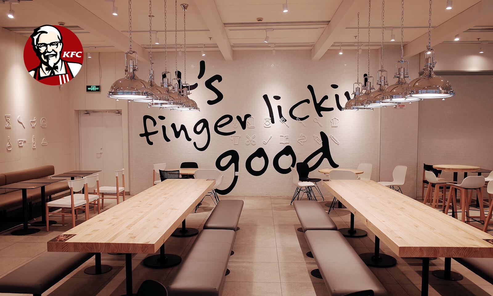 經(jīng)常去肯德基，卻沒有發(fā)現(xiàn)墻上的小巧思|壁畫插畫設計